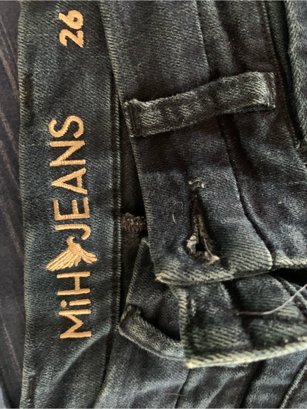 MIH Jeans Women's Dark Blue Wide Leg Denim